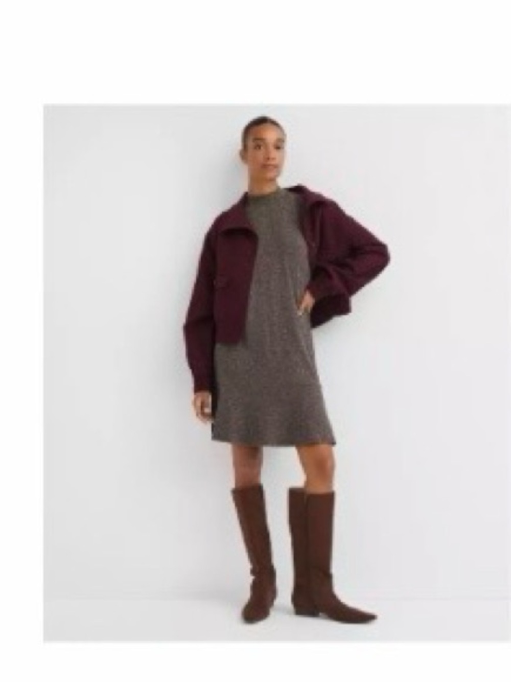 Ann Taylor Gray Knit Shift Dress